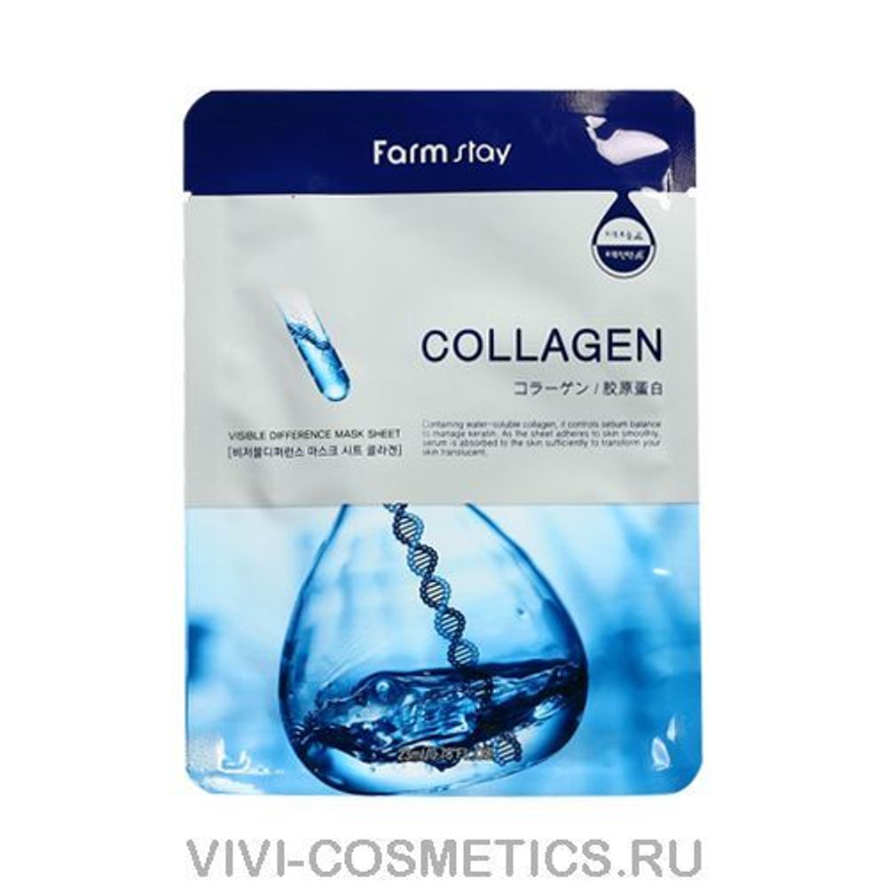 Тканевая маска с коллагеном FARMSTAY Visible Difference Aqua Mask Collagen