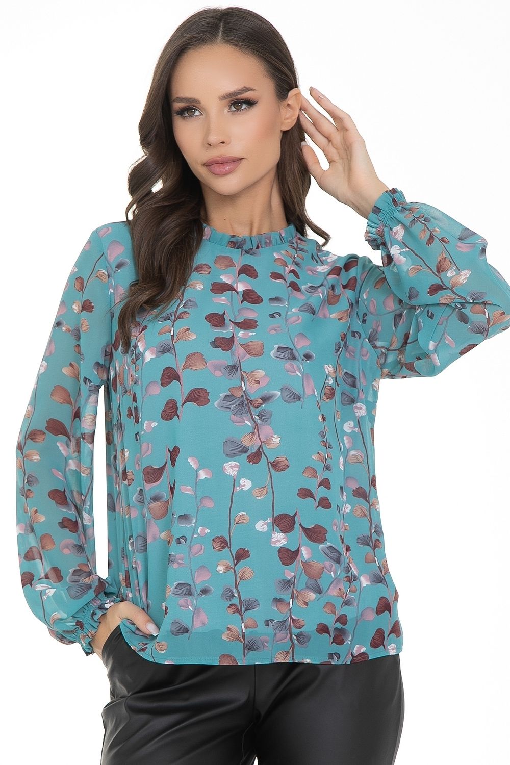 Блуза Волшебный шифон (бирюза) Diolche