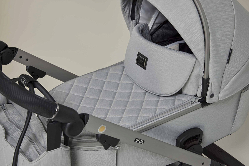 Детская коляска Adamex Delta Natura 2 в 1 DN-9-MOON (СВ.СЕРЫЙ)