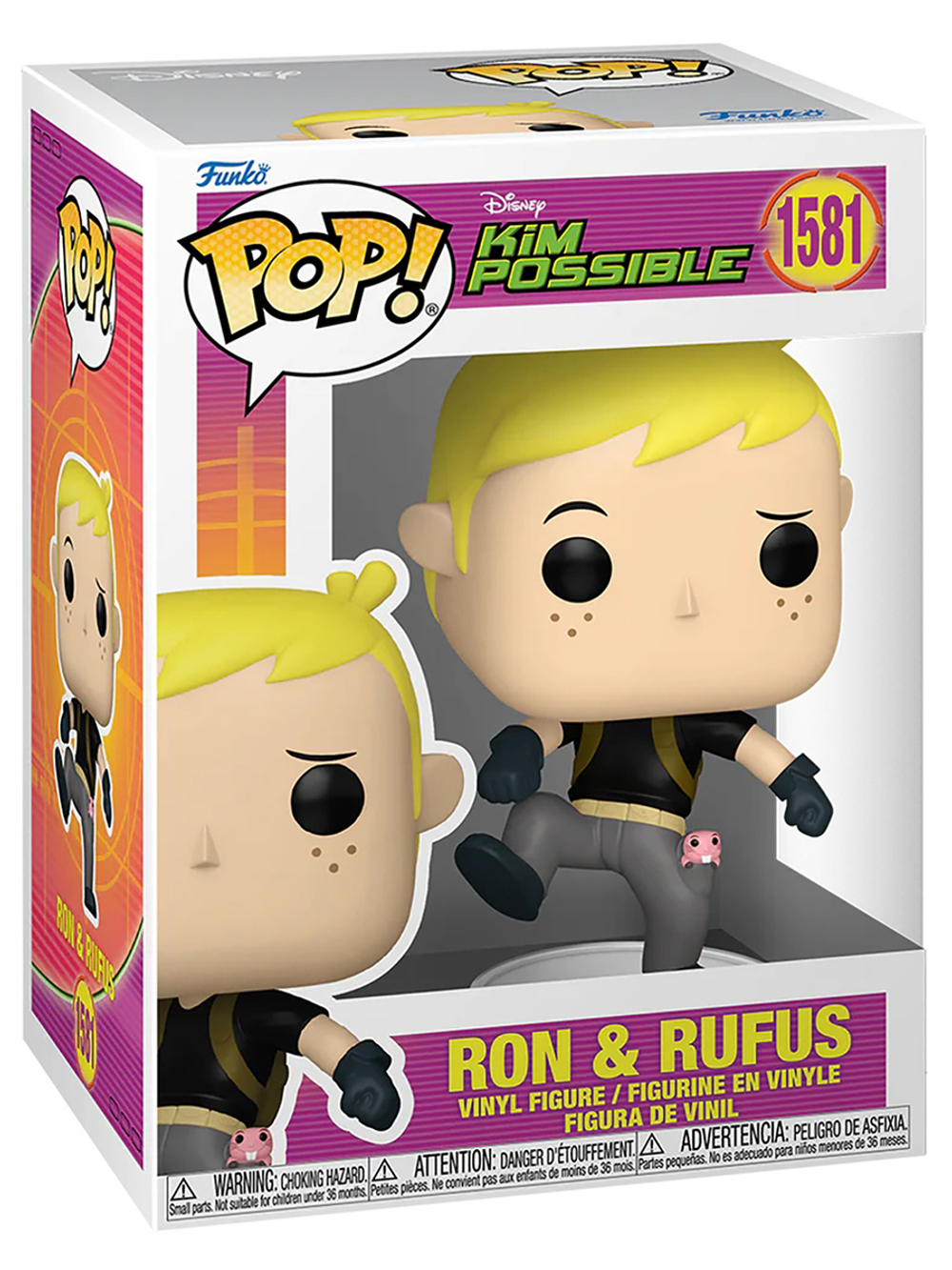 Фигурка Funko POP! Disney Kim Possible Ron & Rufus (1581) 83525