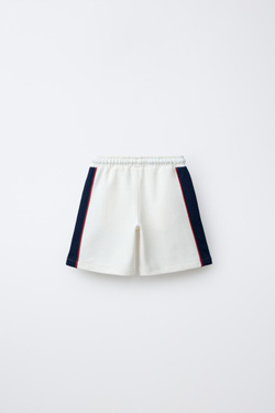 ZARA ШОРТЫ С ПРИНТОМ PSG®, ЭКРЮ