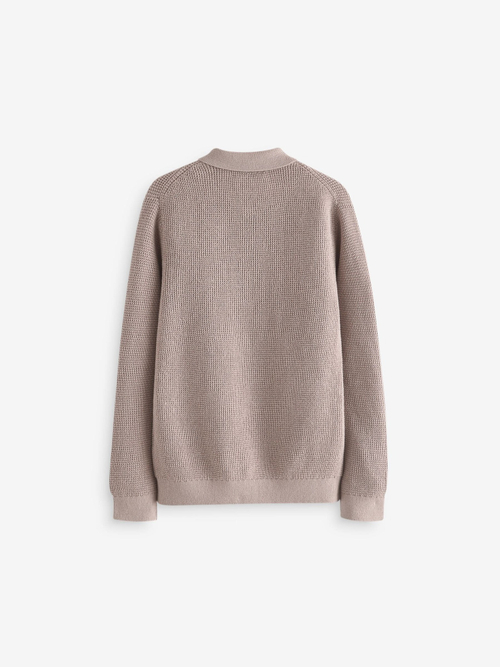 Поло с длинным рукавом для мальчика Next 433-340, Бежевый