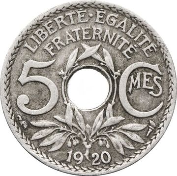 5 сантимов 1920 Франция
