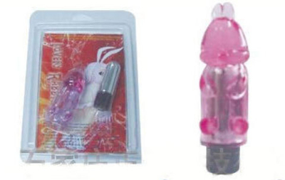 Розовая вибропуля с насадкой Зайчонок