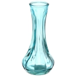 Ваза стеклянная «Муза» 4*16см бирюзовая