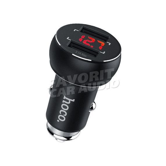 АЗУ 2USB HOCO Z22 3100mA пластик с дисплеем чёрный