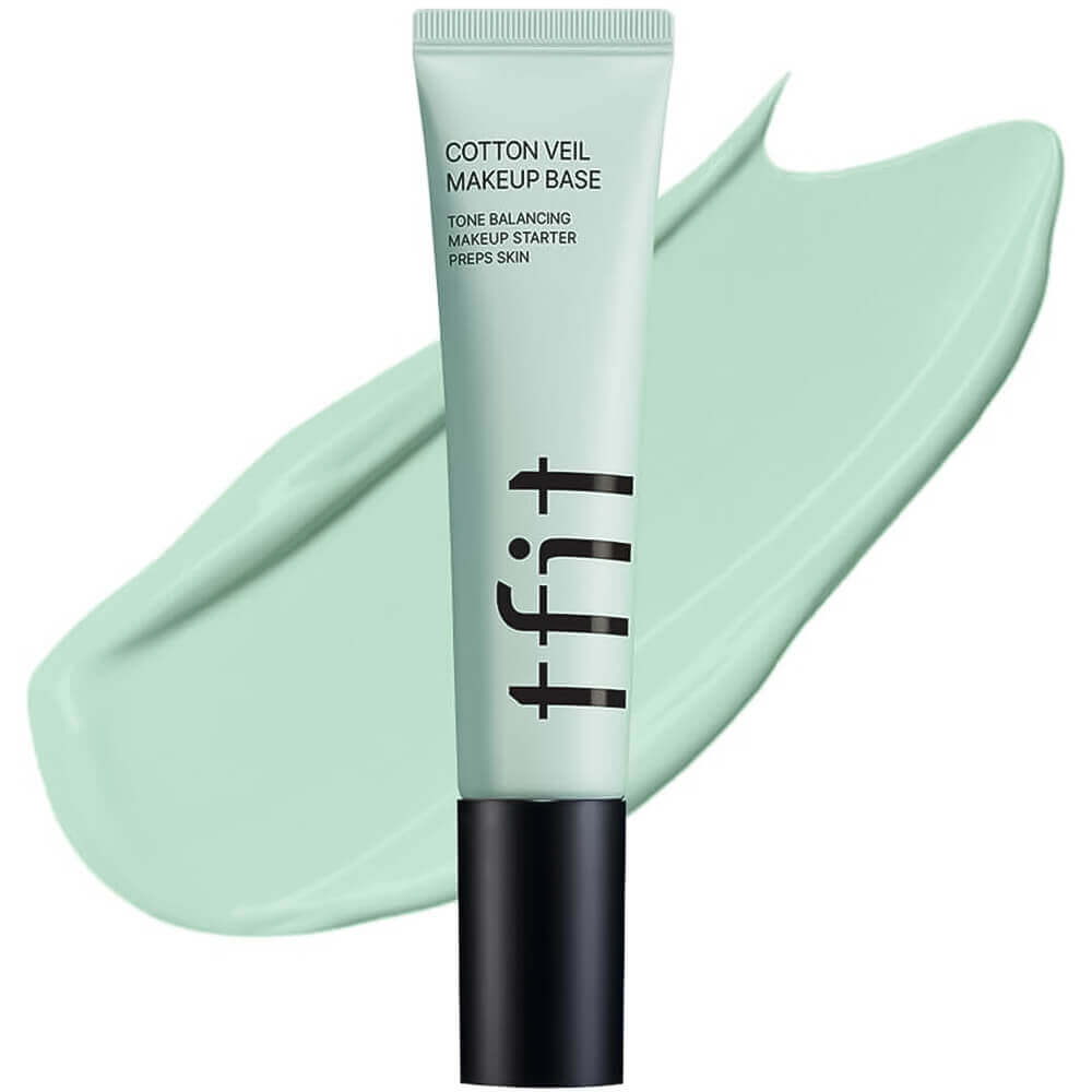 база под макияж TFIT Cotton Veil Makeup Base - 01 Pure Green для коррекции покраснений, 30ml
