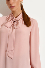 22771 Блузка женская (серебристо-розовый)