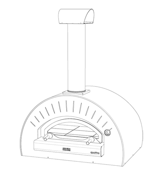 Печь для пиццы на дровах ALFA PIZZA QUATTRO PRO TOP