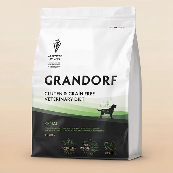 Сухой диетический корм Grandorf Veterinary Diet Dog Renal для собак, для поддержания функций почек при ХБН