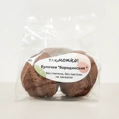 Замороженные булочки "Бородинские", "Так можно", 2 шт, 160 г