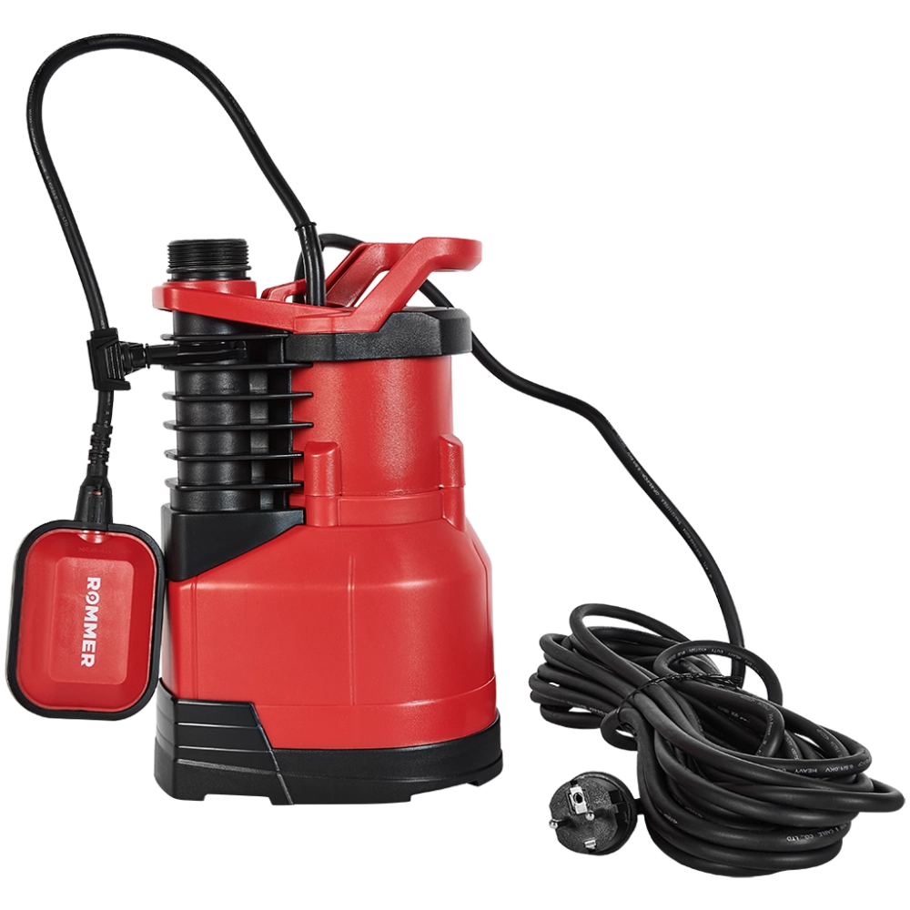 Насос дренажный для чистой воды ROMMER PROFI 900 (0,9 кВт, Qmax 15 м³/ч, Hmax 9.5 м, 1x230В)