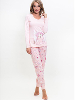 Оригинальная женская пижама с котиками (Размер: S) (Цвет: персиковый)