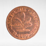 Germany, 1 Pfennig, 1979, (Munich Mint - "D"), VF