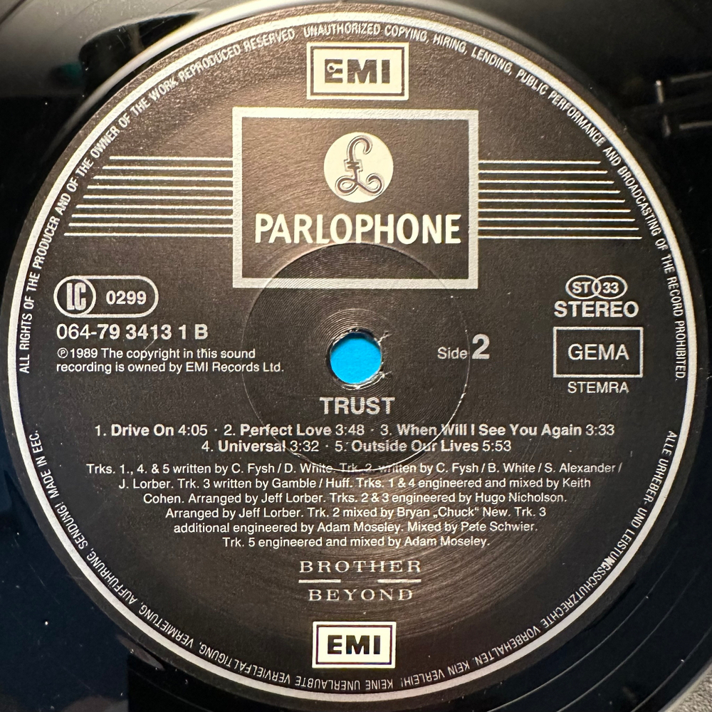 Brother Beyond - Trust (Европа 1989г.)