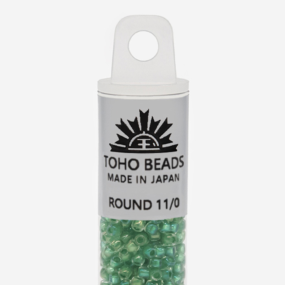 Японский бисер TOHO Round 11/0 (№187), окрашенный изнутри прозрачный