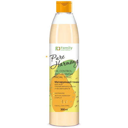 Тоник Family Cosmetics матирующий Pure Harmony 3в1 300 мл