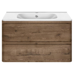 База под раковину Vico 800 подвесная, 2 выкатных ящика soft close, V.Oak
