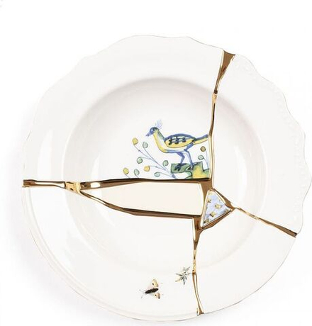 Тарелка глубокая Seletti Kintsugi, фарфор, 22 см