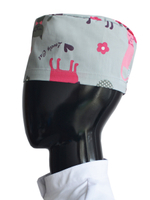 Колпак К-117 ТС принт кошки на сером медицинский