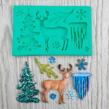 Силиконовый молд Зима в лесу