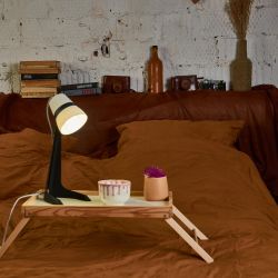 ULO-K22 D-E14-A BLACK-WHITE Светильник настольный. 40W. Цоколь E14. Механический выключатель. Черный с белым. ТМ Uniel