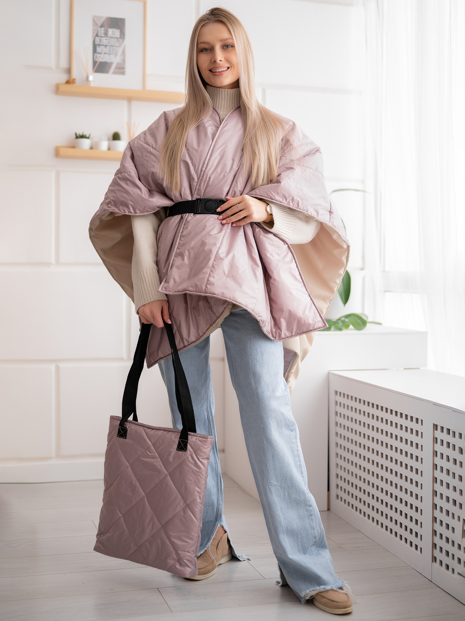 Пончо женское черный