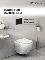 Комплект 2 в 1: Grossman инсталляция Classic 900.K31.01.000+клавиша смыва 700.K31.04.21M.21M черный матовый,2 места