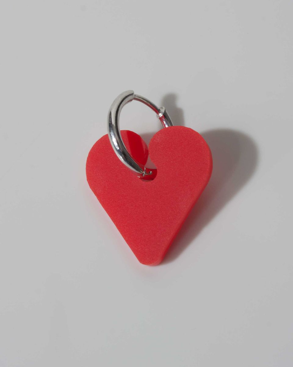 Моносерьга Red Heart