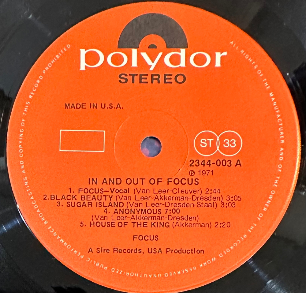 Focus- In And Out Of Focus (США 1971г.)