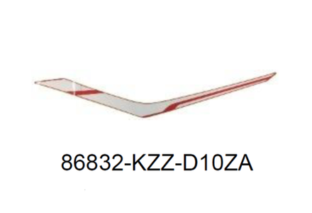 86832-KZZ-D10ZA. STRIPE, L. SIDE COVER *TYPE1*. Honda CRF250L-M original decal on the side cover