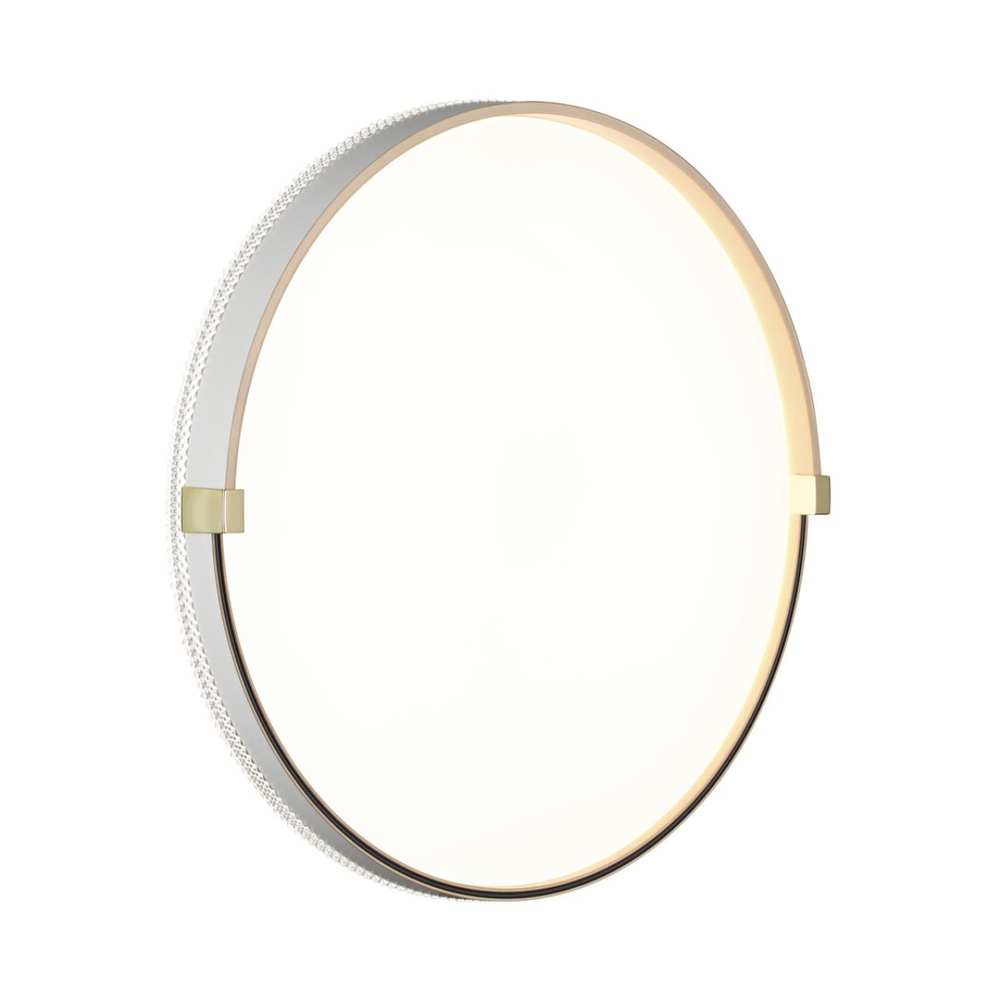 7646/DLN PALE SN 189 Светильник пластик/белый/золотой LED 48Вт 3000/4000/6000К D390 IP43 CCT OLIDI WHITE
