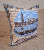 Декоративный гобеленовый чехол для интерьерной подушки Венеция 47х47