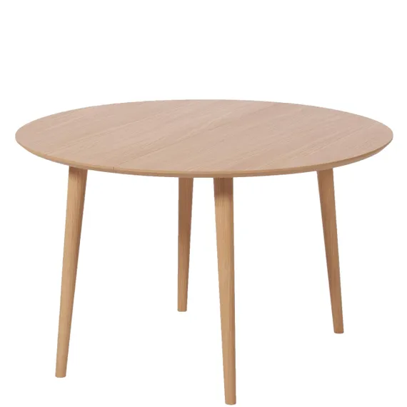 Стол раскладной Oakland Ø120-200x120 см, шпон дуба