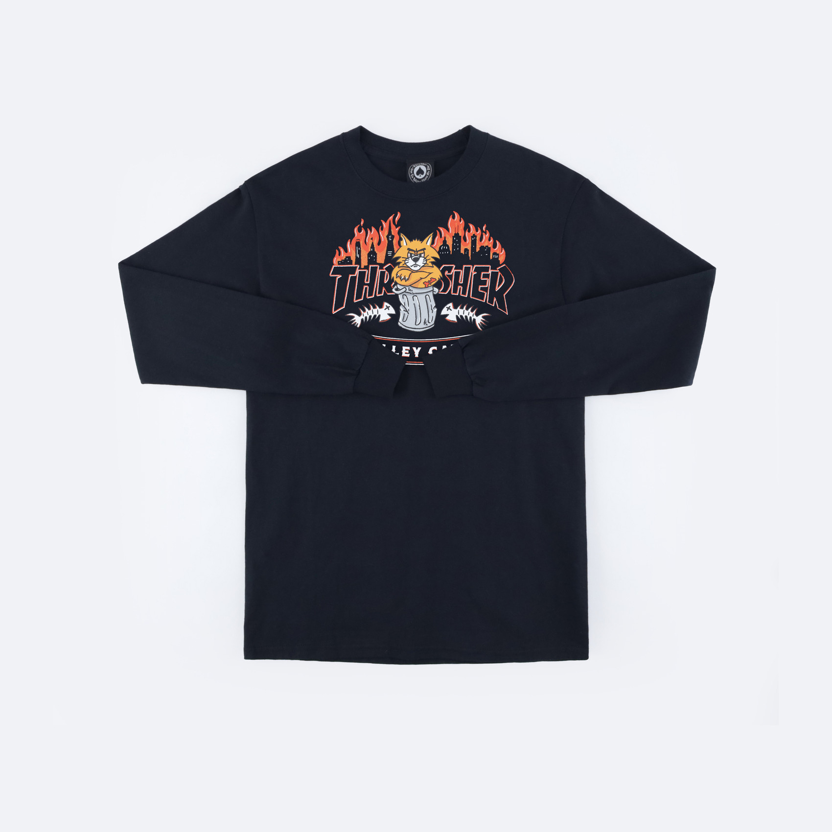 Лонгслив Thrasher Alley Cats L/S (black) артикул: - купить в магазине Дайс
