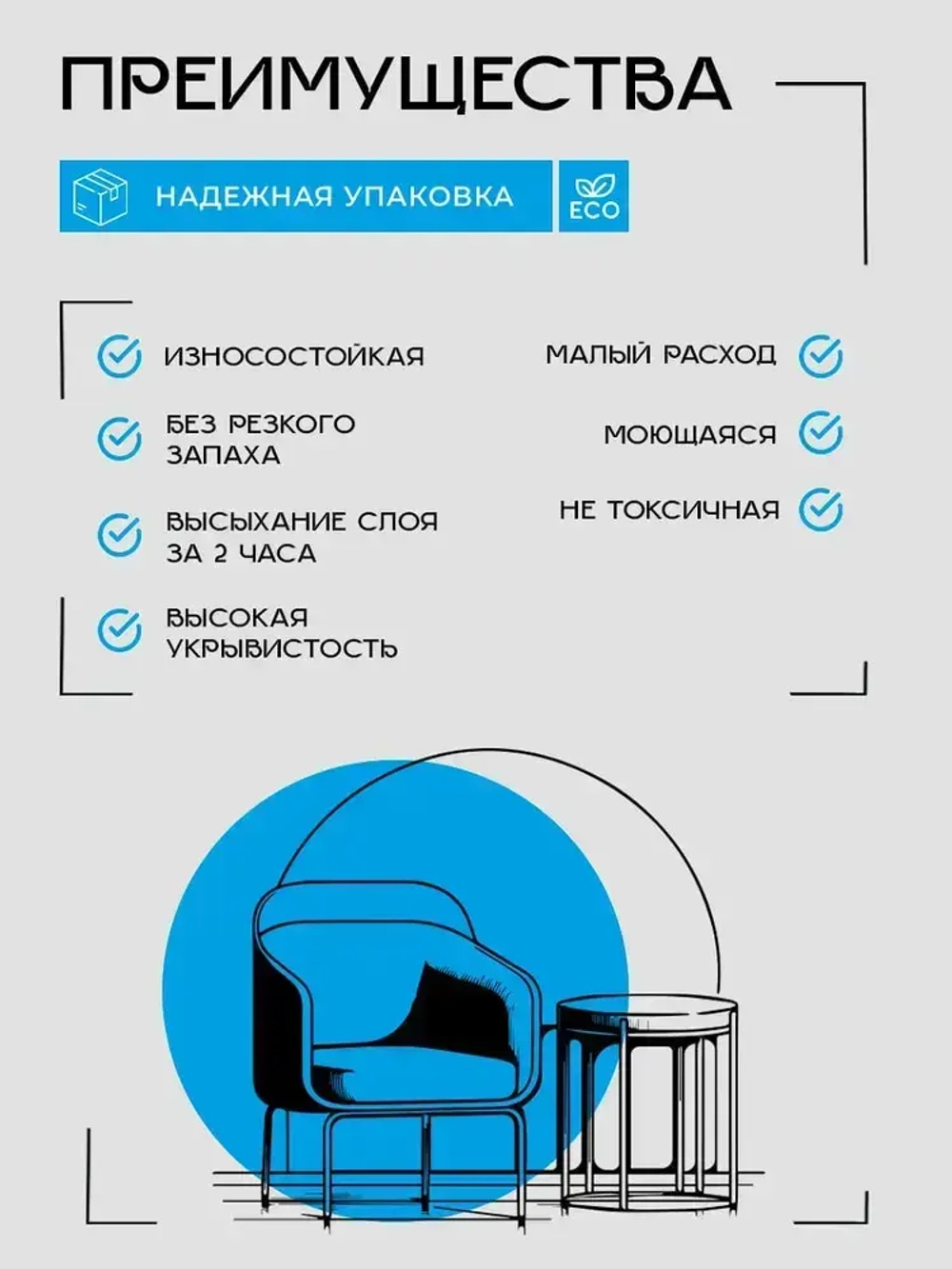 Краска для мебели TLM Repristo Lux - 0,7 кг без запаха, быстросохнущая, мебельная для декора, деревянных поверхностей, пластика, для кухни и кухонных фасадов, дверей. Белая