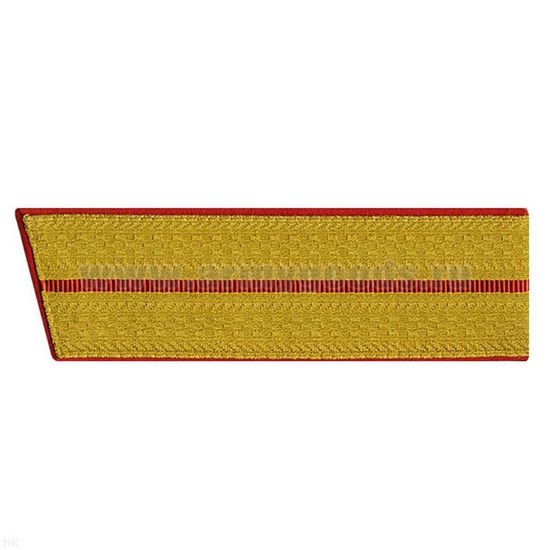 Погоны "Полиция МВД" парадные зол. мет. со скосом красн 1 пр. 17 см