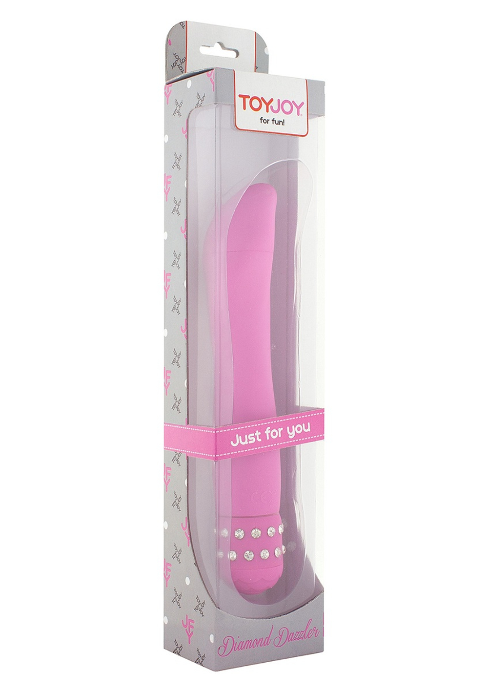 Розовый вибратор DIAMOND DAZZLER - 19 см.