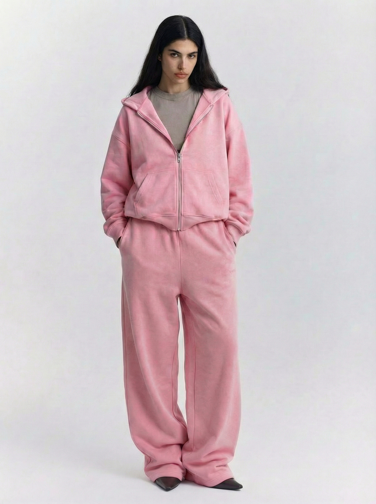 Брюки багги из футера