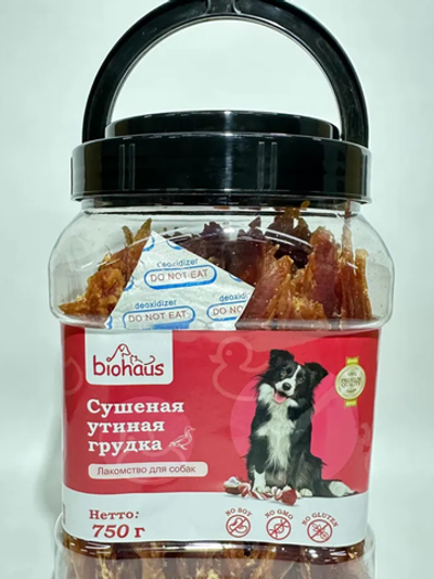 Biohaus лакомство для собак утиная грудка сушеная