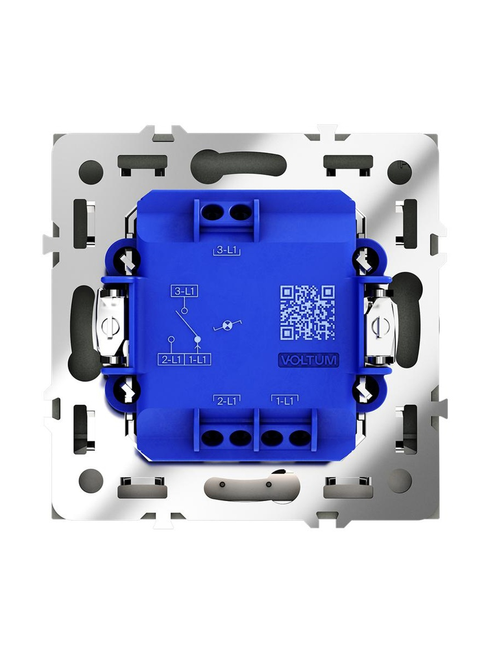 Переключатель проходной 1-кл. СП S70 10А с подсветкой механизм графит Voltum VLS010407