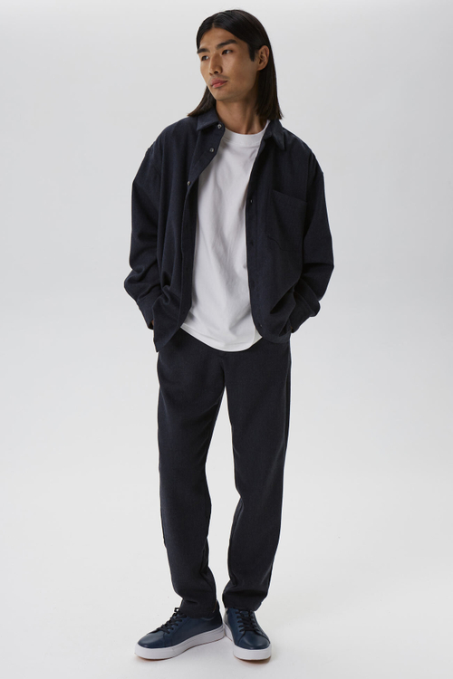 Рубашка из костюмной ткани мужская оверсайз, горчица