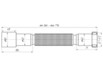 Гофра для сифона Ани Пласт K106 1.1/2"*40/50, 366-776 мм