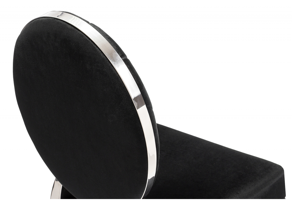 Стул на металлокаркасе Woodville Odda черный, ножки хром