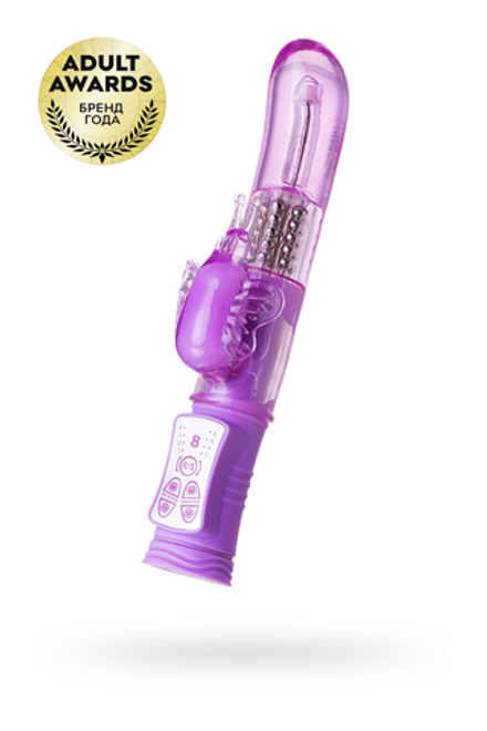 Вибратор с клиторальным стимулятором A-Toys by TOYFA High-Tech fantasy, TPE, фиолетовый, 22,4 см