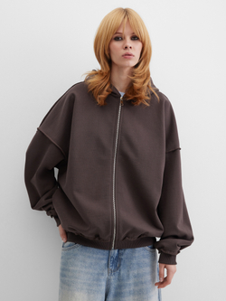 Зип-худи Pretty, коричневое