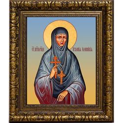 Иоанникия Кожевникова, игумения, преподобномученица. Икона на холсте.