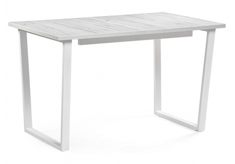 Стол деревянный Woodville раскладной Лота Лофт 120 25 мм юта, белый матовый, ножки белые