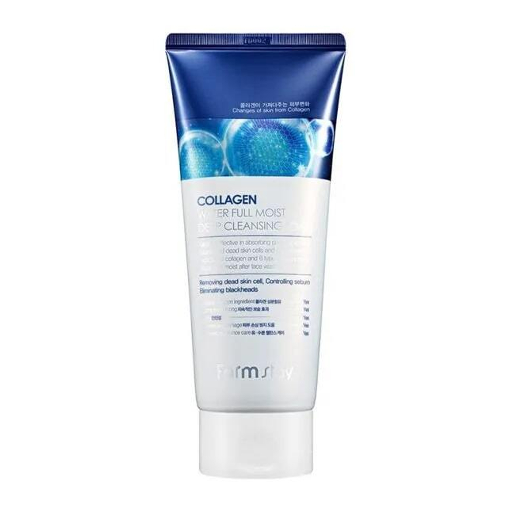 Пенка для умывания с коллагеном FarmStay Collagen water full moist deep cleansing foam