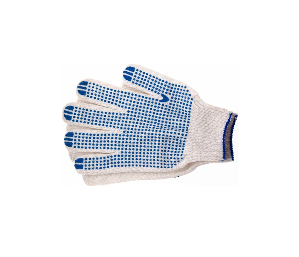 ПЕРЧАТКИ ТРИКОТАЖНЫЕ С ПВХ ТОЧКОЙ 10 КЛАСС СТИКЕР